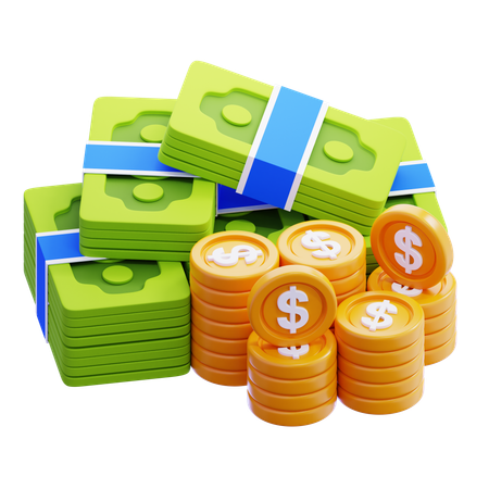 Pilha de dinheiro  3D Icon