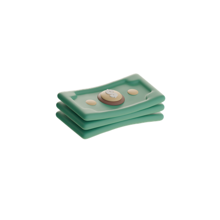 Pilha de dinheiro  3D Icon
