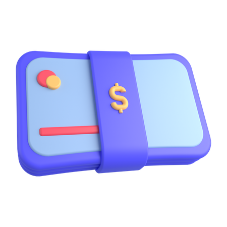 Pilha de dinheiro  3D Illustration