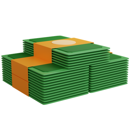 Pilha de dinheiro  3D Icon