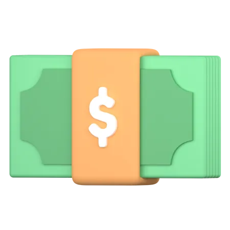 Pilha de dinheiro  3D Icon