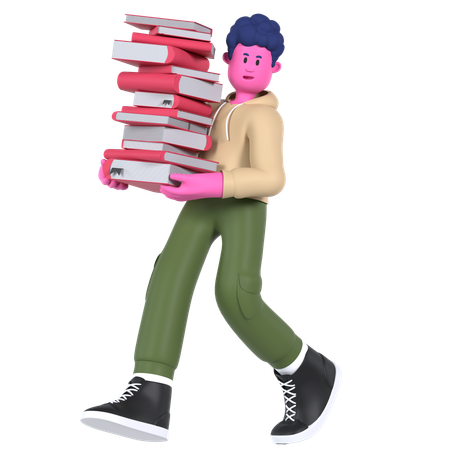 Pilha de livros  3D Icon