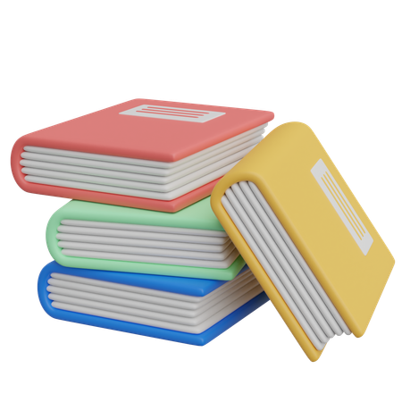 Pilha de livros  3D Icon