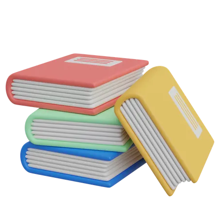 Pilha de livros  3D Icon