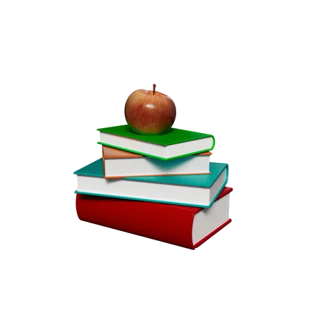 Pilha de livros  3D Icon