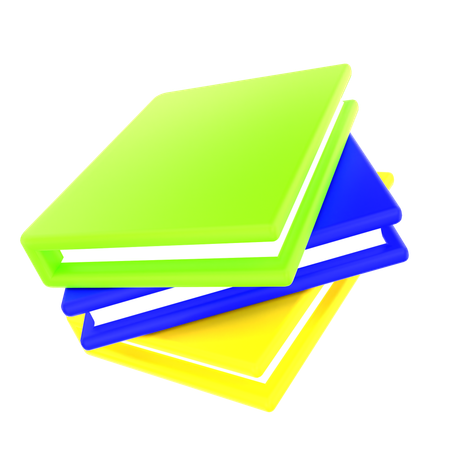 Pilha de livros  3D Icon