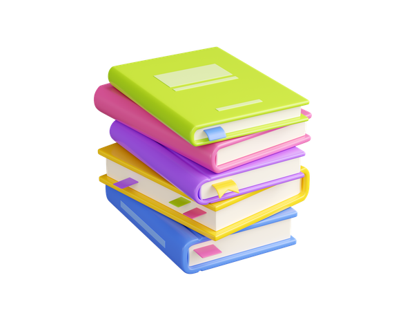 Pilha de livros  3D Icon