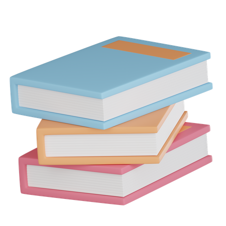 Pilha de livros  3D Icon