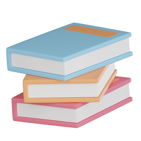 Pilha de livros  3D Icon