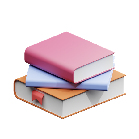 Pilha de livros  3D Illustration