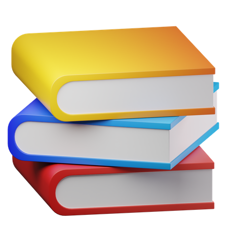 Pilha de livros  3D Icon