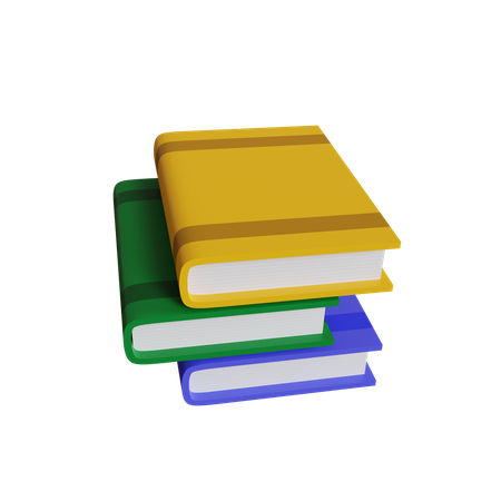 Pilha de livros  3D Icon