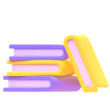 Pilha de livros  3D Icon