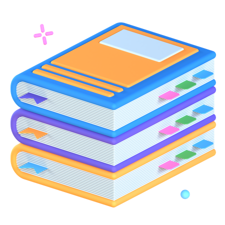 Pilha de livros  3D Illustration