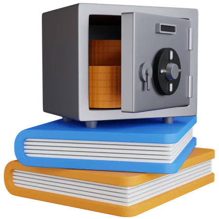 Pilha de livros  3D Icon