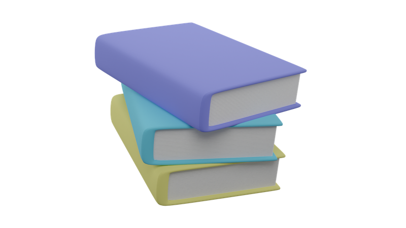 Pilha de livros  3D Icon