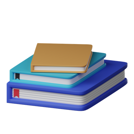 Pilha de livros  3D Icon