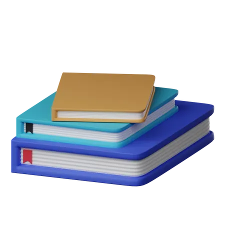 Pilha de livros  3D Icon