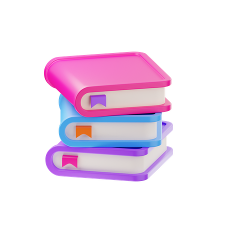 Pilha de livros  3D Icon