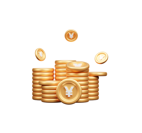 Pilha de moedas  3D Icon