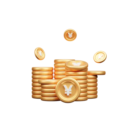 Pilha de moedas  3D Icon