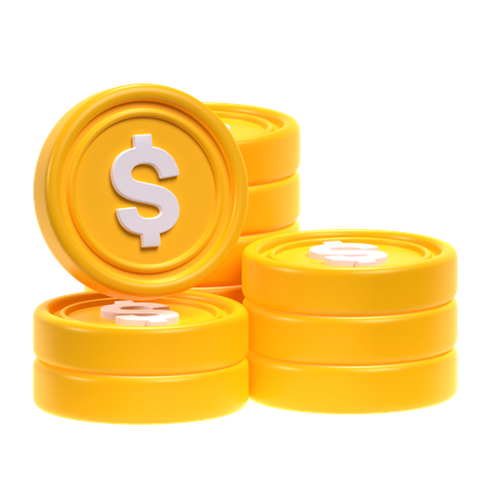 Pilha de moedas  3D Icon