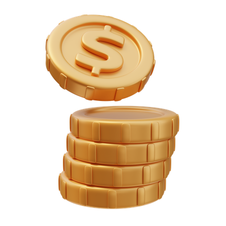 Pilha de moedas  3D Icon