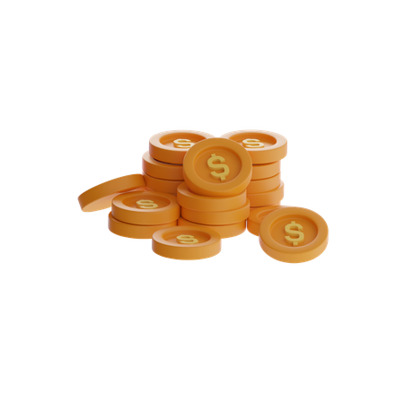 Pilha de moedas  3D Icon