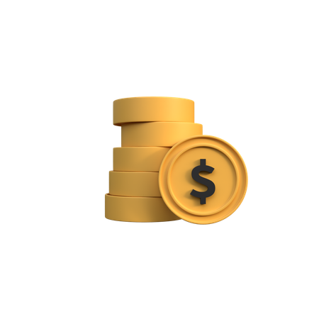 Pilha de moedas  3D Icon