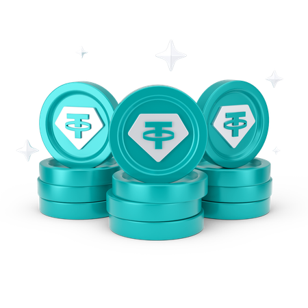 Pilha de moedas  3D Icon