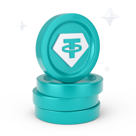 Pilha de moedas  3D Icon