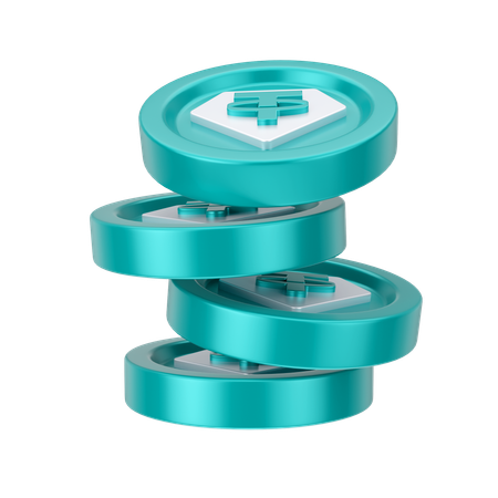 Pilha de moedas  3D Icon