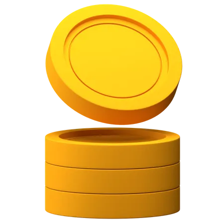 Pilha de moedas  3D Illustration