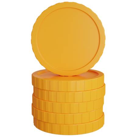 Pilha de moedas de ouro  3D Icon