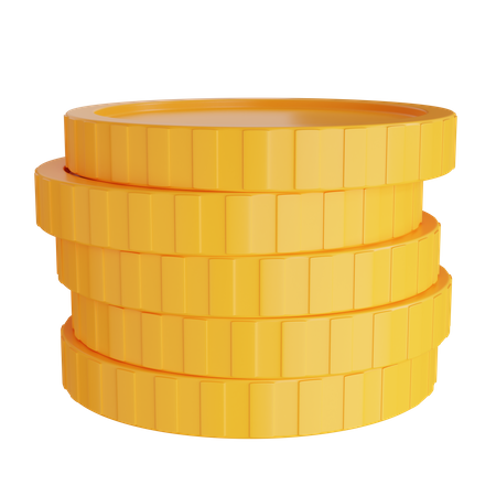 Pilha de moedas de ouro  3D Icon