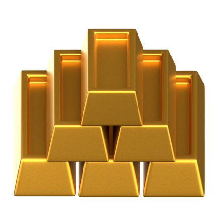 Pilha de ouro  3D Icon