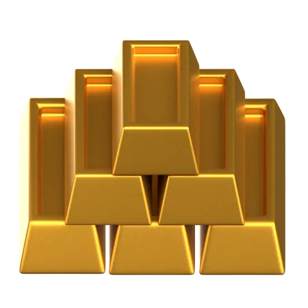 Pilha de ouro  3D Icon