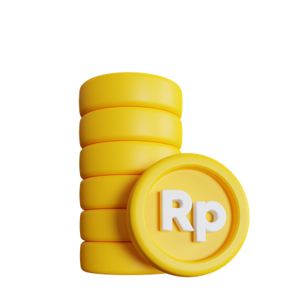 Pilha de rupias  3D Icon
