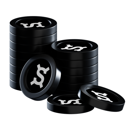 Pilhas de moedas FXS  3D Icon