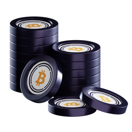 Pilhas de moedas wbtc  3D Icon