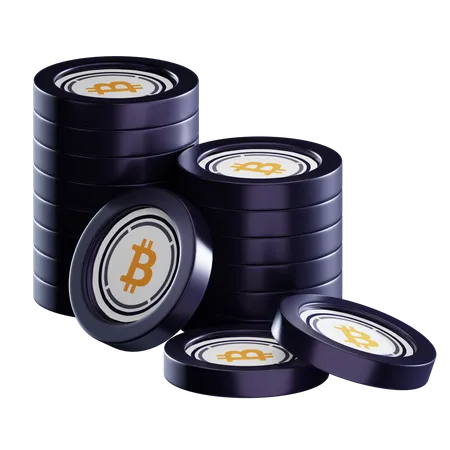 Pilhas de moedas wbtc  3D Icon