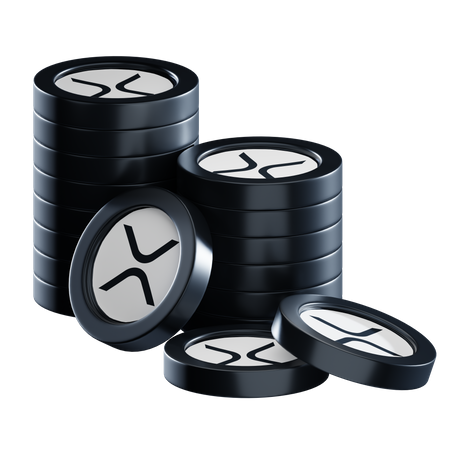 Pilhas de moedas xrp  3D Icon