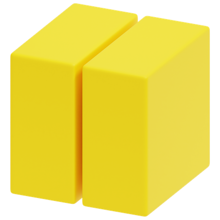 Piliers jumeaux jaunes  3D Icon