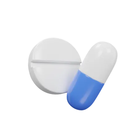 Pill Icon 3 D Illustration Medical Assets 3D Icon