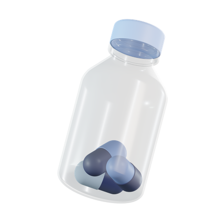 Pill and Bottle  3D Icon