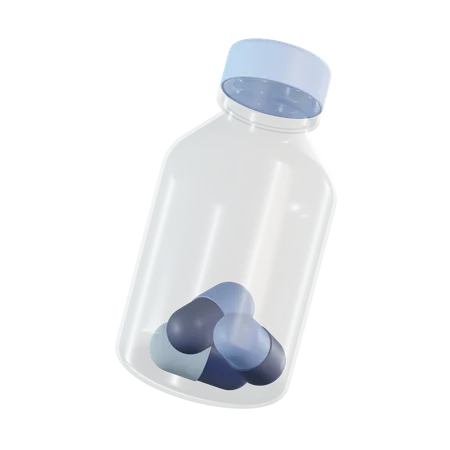 Pill and Bottle  3D Icon