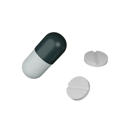 Pill And Capsule  3D Icon