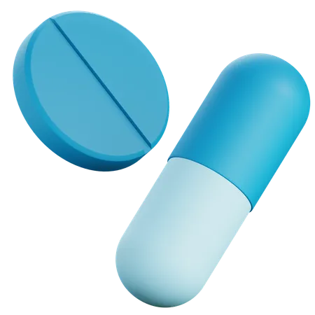 3 D Render Of Pill And Tablet 3D Icon