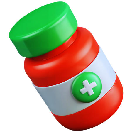 錠剤瓶  3D Icon
