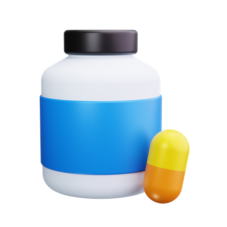 錠剤瓶  3D Icon